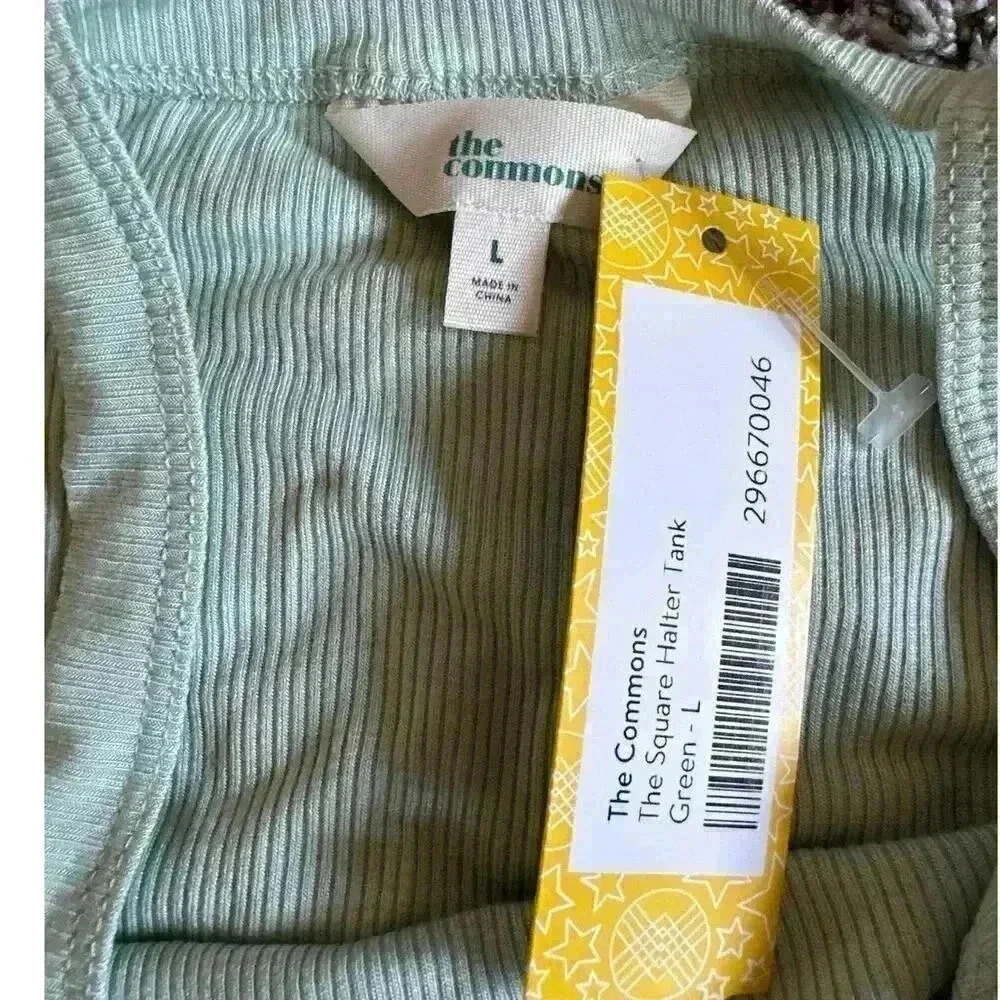 NWT Girls The Commons Stitchfix The Square Halter Tank Top Green Size Large - Picture 3 of 4